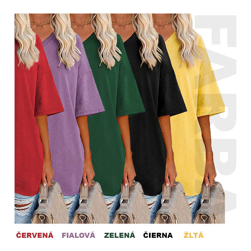 Women's Loose Fit V-Neck T-Shirt Short Sleeve Casual Summer Tops Solid Color Lightweight Breathable Cotton Blend Tee Shirt for Women - Seldom Seen Styles