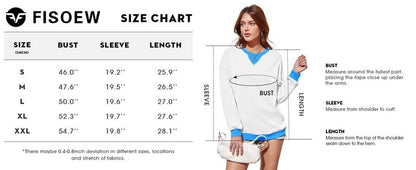 【Up To 3XL】Fisace Christmas Womenswear Striped Oversized Sweatshirt Color Block Crew Neck Long Sleeve Shirt Casual Loose Pullover Top Y2K Clothes back to school