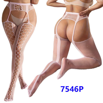 Plus Size Sexy Dessous Damen Sexy Strümpfe Frei von offenen Dateien Socken Strumpfband Jacquard Leggings7546P