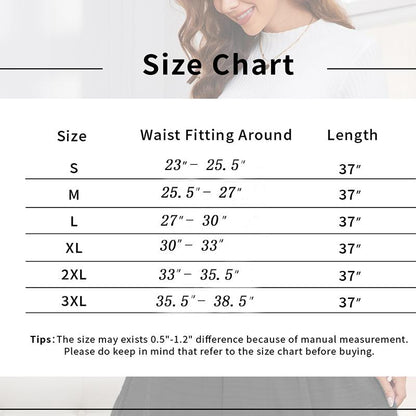 Women's Chiffon Elastic High Waist Pleated A-Line Flared Maxi Skirts Breathable & Comfortable Casual Summer Wear White Black Gymskirt