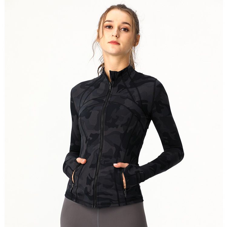 Yoga Clothes Autumn and Winter uarun Sports Jacket Women's Slim Stretch Zipper Running Yoga Fitness Long-Sleeved Upper Garment