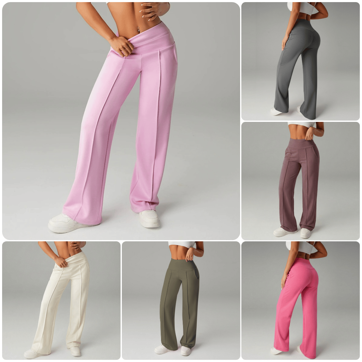 Loose, simple flat-bottom pants, suitable for women