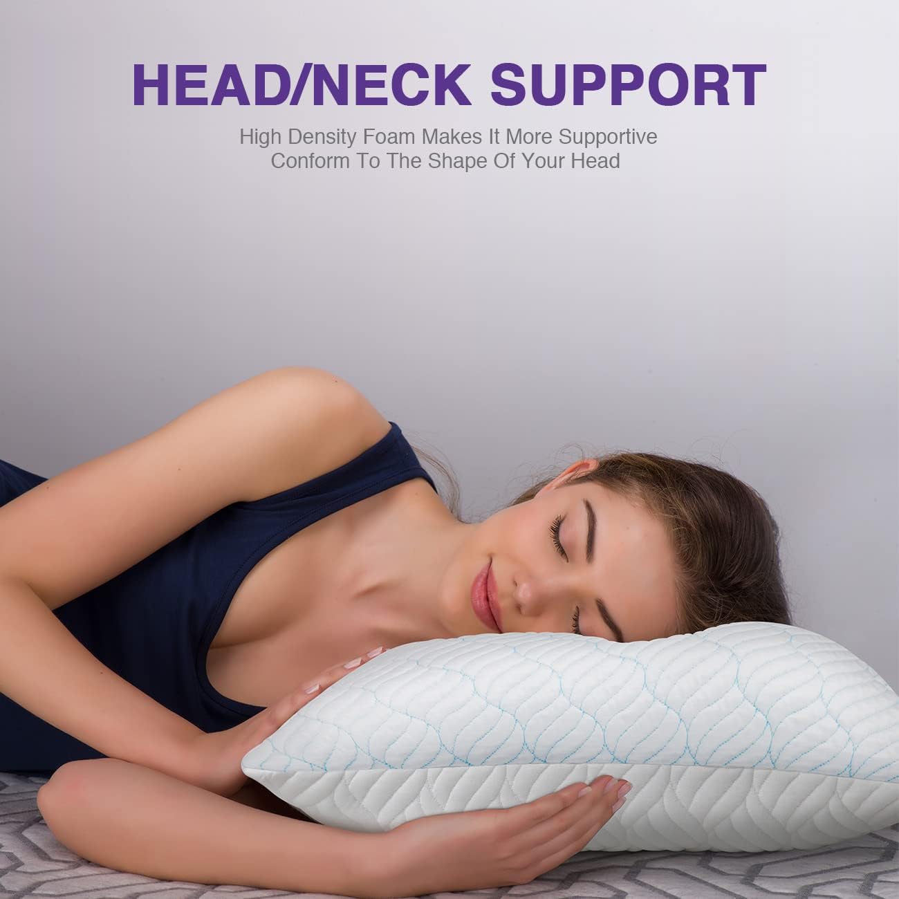 Cooling Pillows Queen Size Set of 2, Memory Foam Pillows with Zipper, Adjustable Firmness for Sleeping Cool Cold Pillow to Hot, Side, Back and Stomach Sleepers, 2 Pack, 20x30 - Seldom Seen Styles