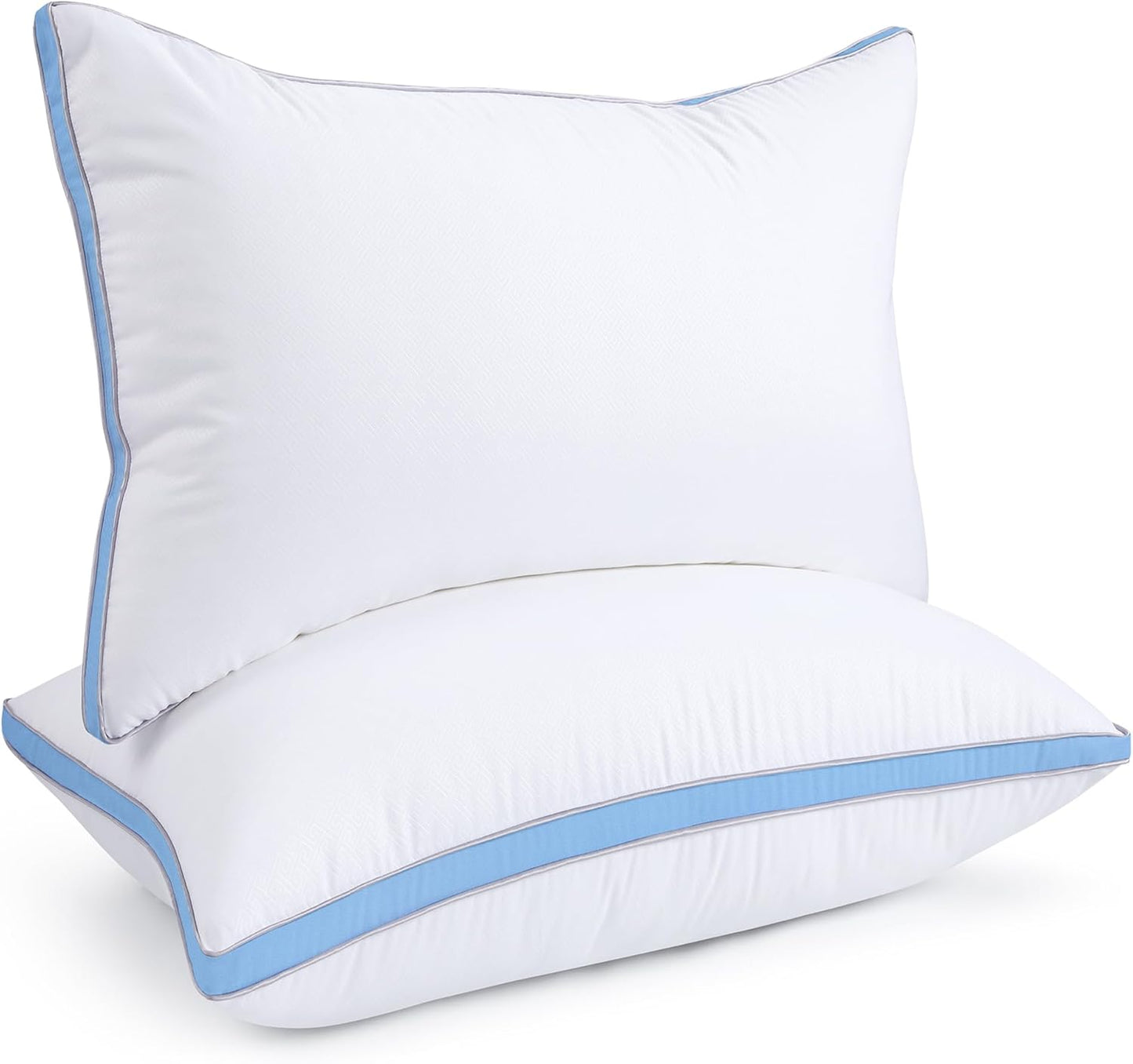 viewstar Pillows Queen Size Set of 2, Hotel Quality, Down Alternative Gusseted Bed Pillows for Side, Back, or Stomach Sleepers, White - Seldom Seen Styles