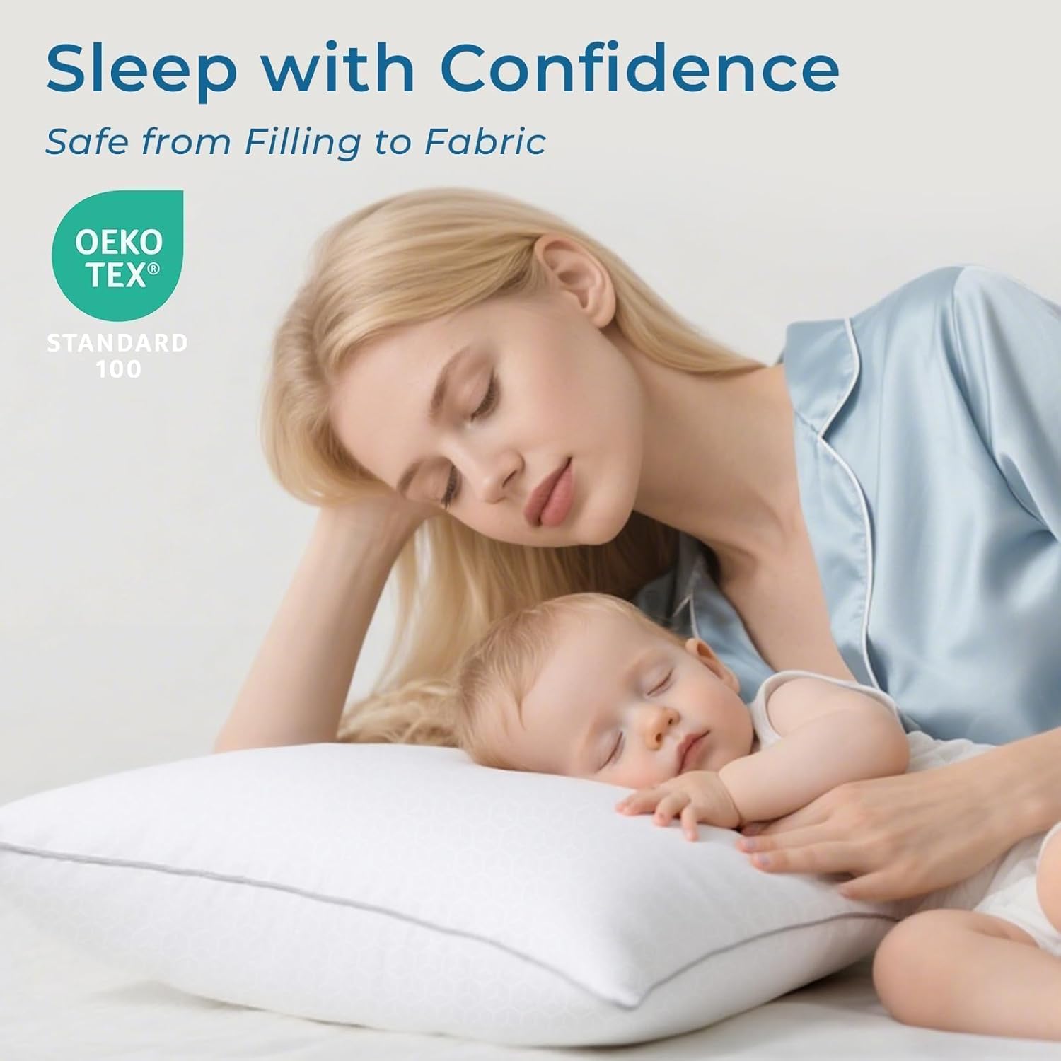 Sasttie Pillows Queen Size Set of 2, Bed Pillows for Side, Back, and Stomach Sleepers - Oeko-Tex Certified Down Alternative Plump Filling - Hotel Quality and Machine Washable, 2 Pack - Seldom Seen Styles