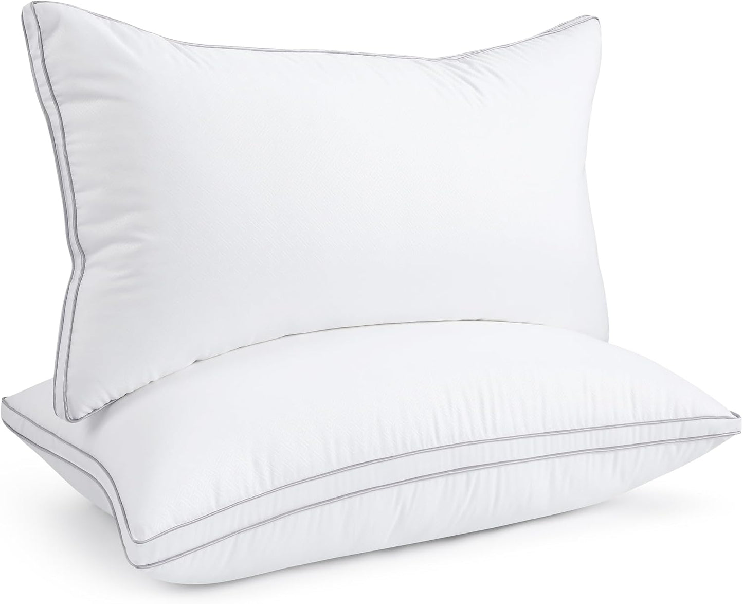 viewstar Pillows Queen Size Set of 2, Hotel Quality, Down Alternative Gusseted Bed Pillows for Side, Back, or Stomach Sleepers, White - Seldom Seen Styles