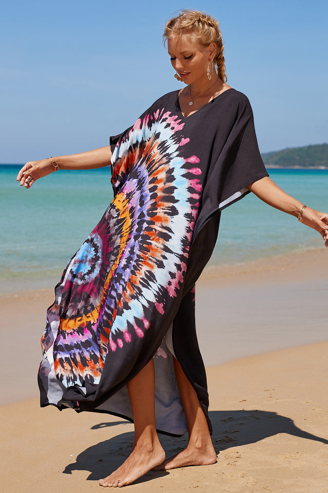 Tropical Pattern Kimono Blouse ( 29 Colors ) | Dress In Beauty