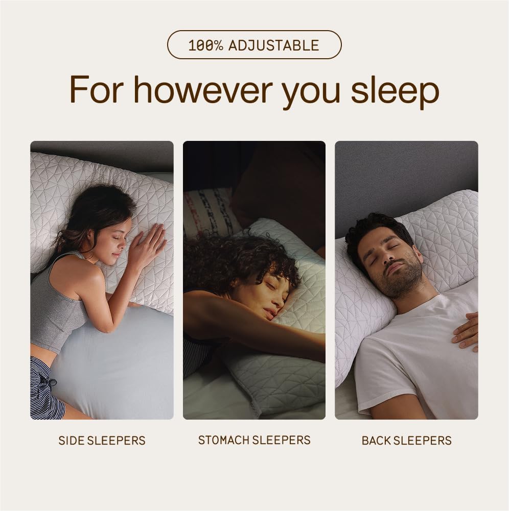 Coop Home Goods Original Adjustable Pillow, Queen Size Bed Pillows for Sleeping, Cross Cut Memory Foam Pillows - Medium Firm Back, Stomach and Side Sleeper Pillow, CertiPUR-US/GREENGUARD Gold - Seldom Seen Styles