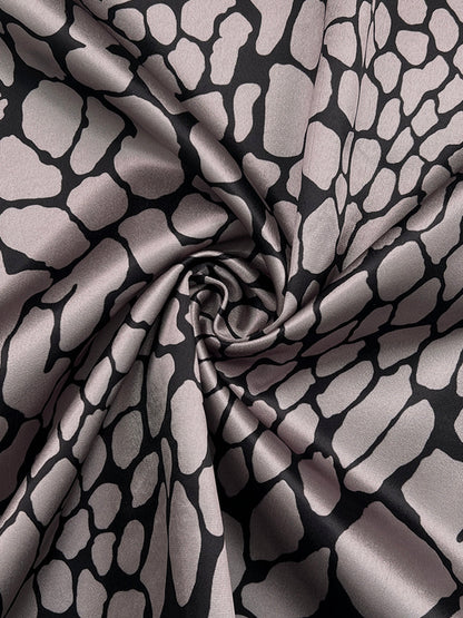 Long Sleeves Loose Buttoned Contrast Color Snakeskin Printed Lapel Blouses&Shirts Tops