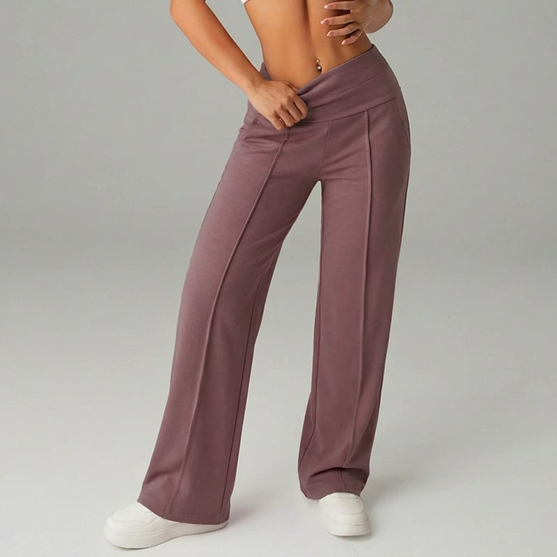 Loose, simple flat-bottom pants, suitable for women