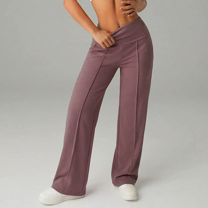 Loose, simple flat-bottom pants, suitable for women