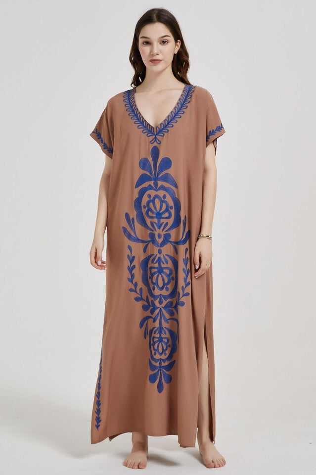 Boho Print Slit Dress - Seldom Seen Styles
