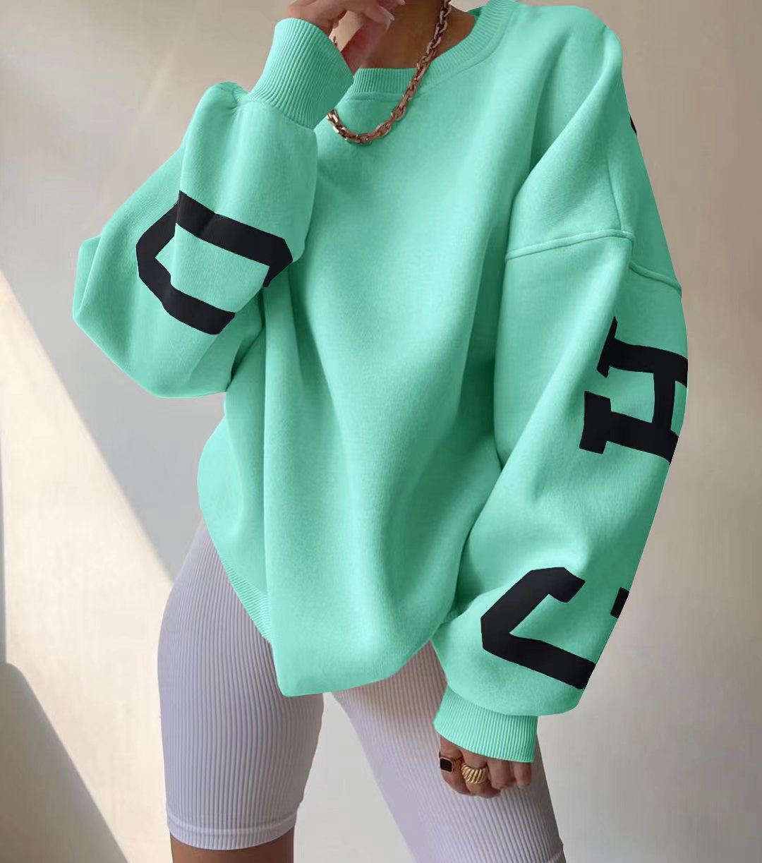 chicago Hoodie 2024 letter print loose hoodie Summer Spring casual sweatshirt hoodie Women's pullover y2k street styleo