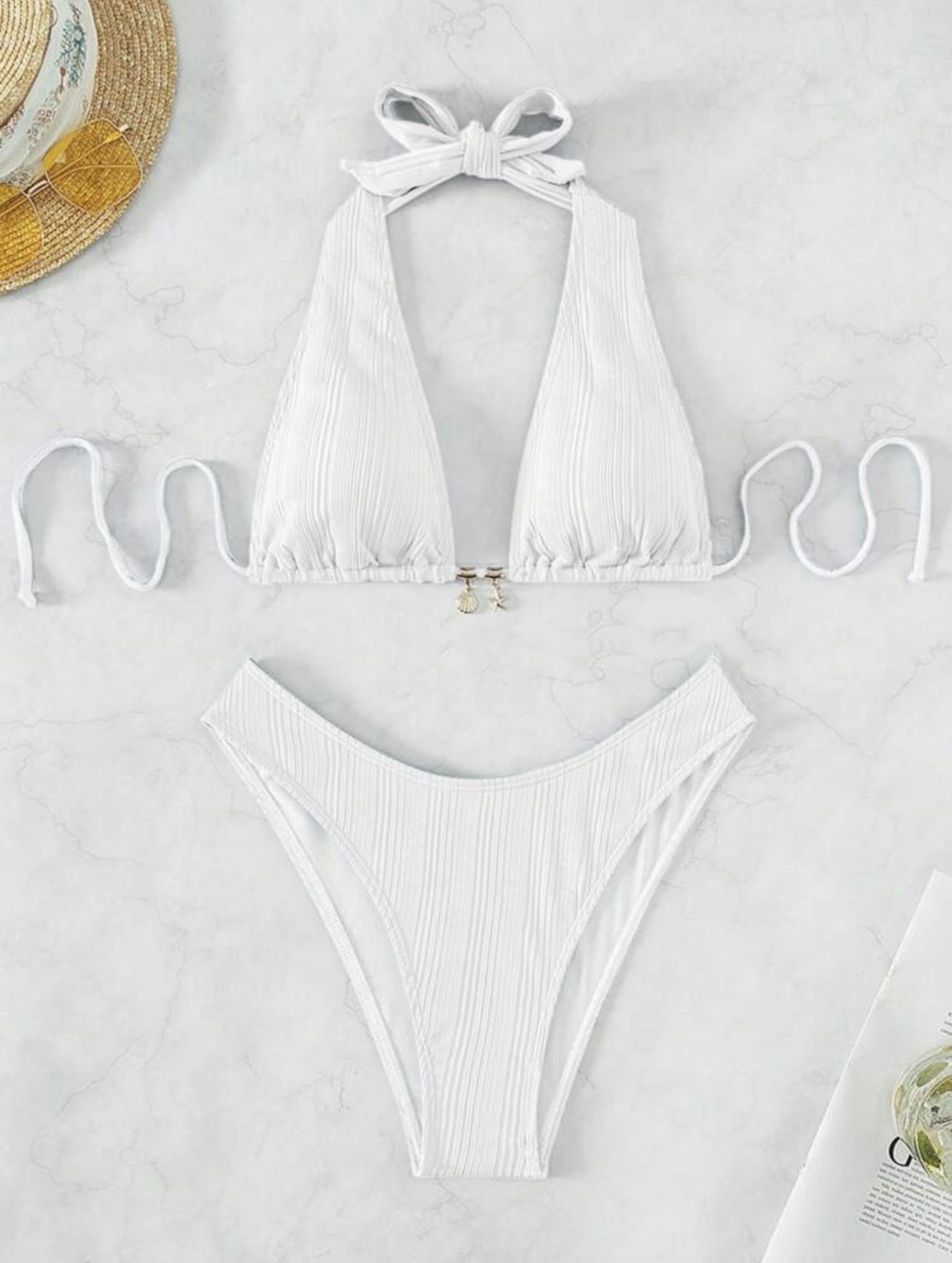 white bathing suits​