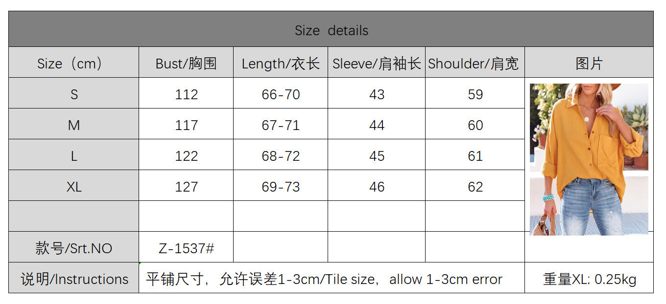 European and american hot2023ebay Amazon Spring New Women's Clothing Fashion Polo Collar Pocket Candy Color Shirt Top