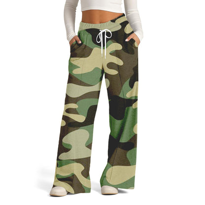 Women's Wide Leg Sweatpants Casual Loose Solid Color Pants Comfy Lounge Joggers Baggy Sweatpants Pockets