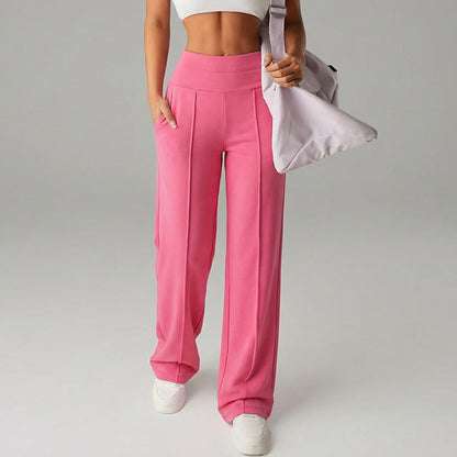 Loose, simple flat-bottom pants, suitable for women