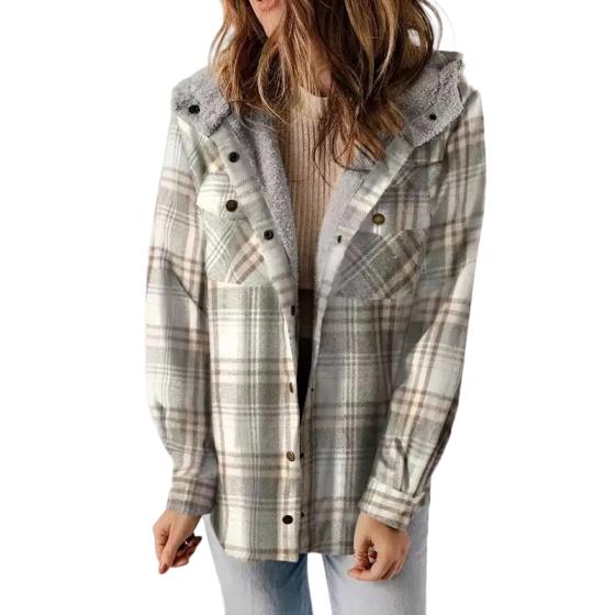AMELIA™ - Women’s Plaid Hooded Flannel Jacket for Autumn & Winter - Seldom Seen Styles