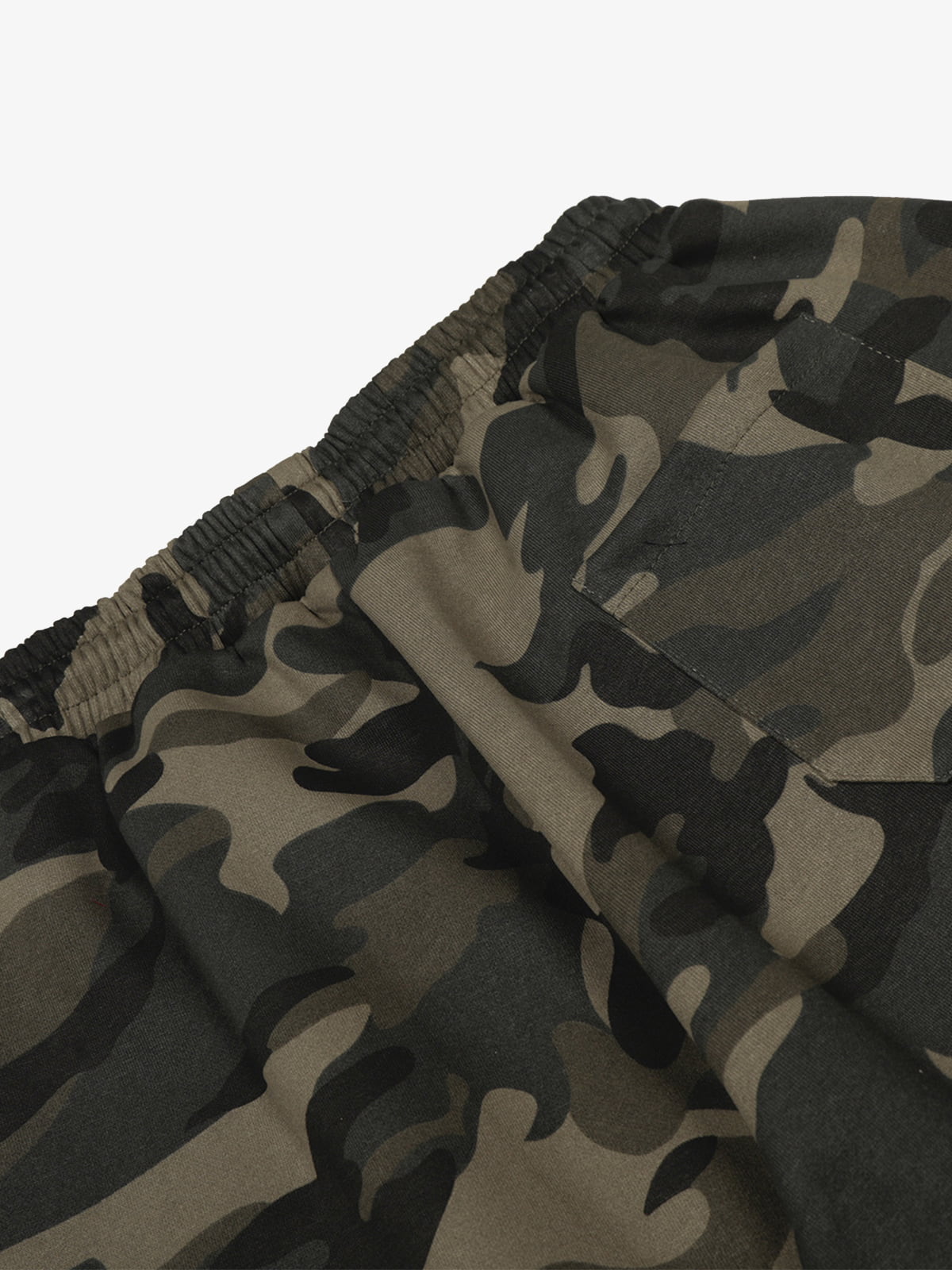 Camouflage Wide-Leg Pants with Red Stripes and Embroidery for Casual Wear 