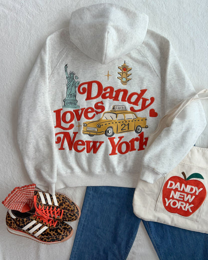 "New York" Oversized Lux Hoodie in Heather Gray