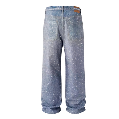 VYBES Rhinestone Baggy Pants