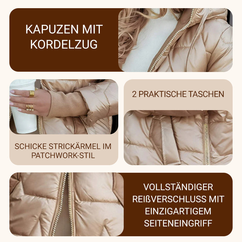 Damen Winter Warme Kapuzen-Mantel in mittlerer Länge - Seldom Seen Styles