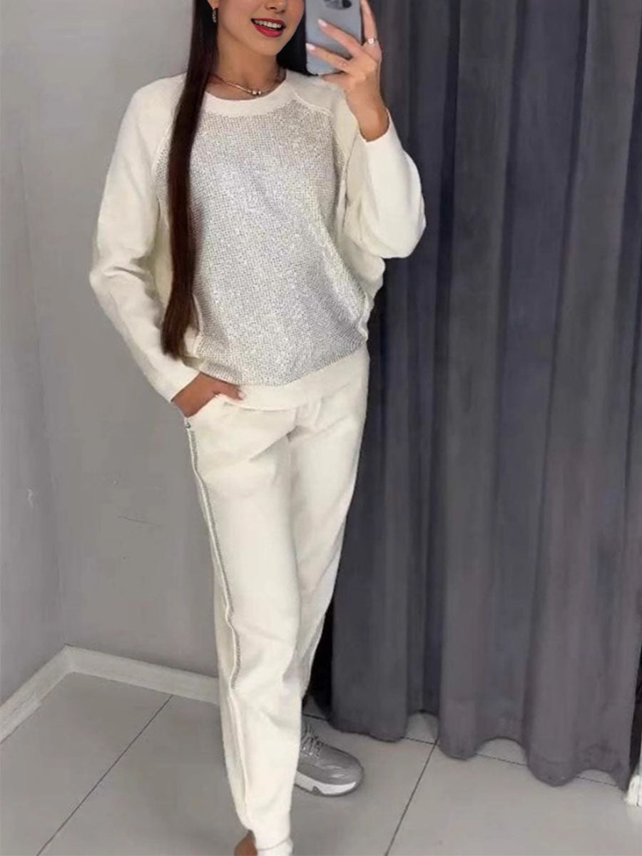 Sparkle Chic Hoodie Jogger Set - Seldom Seen Styles