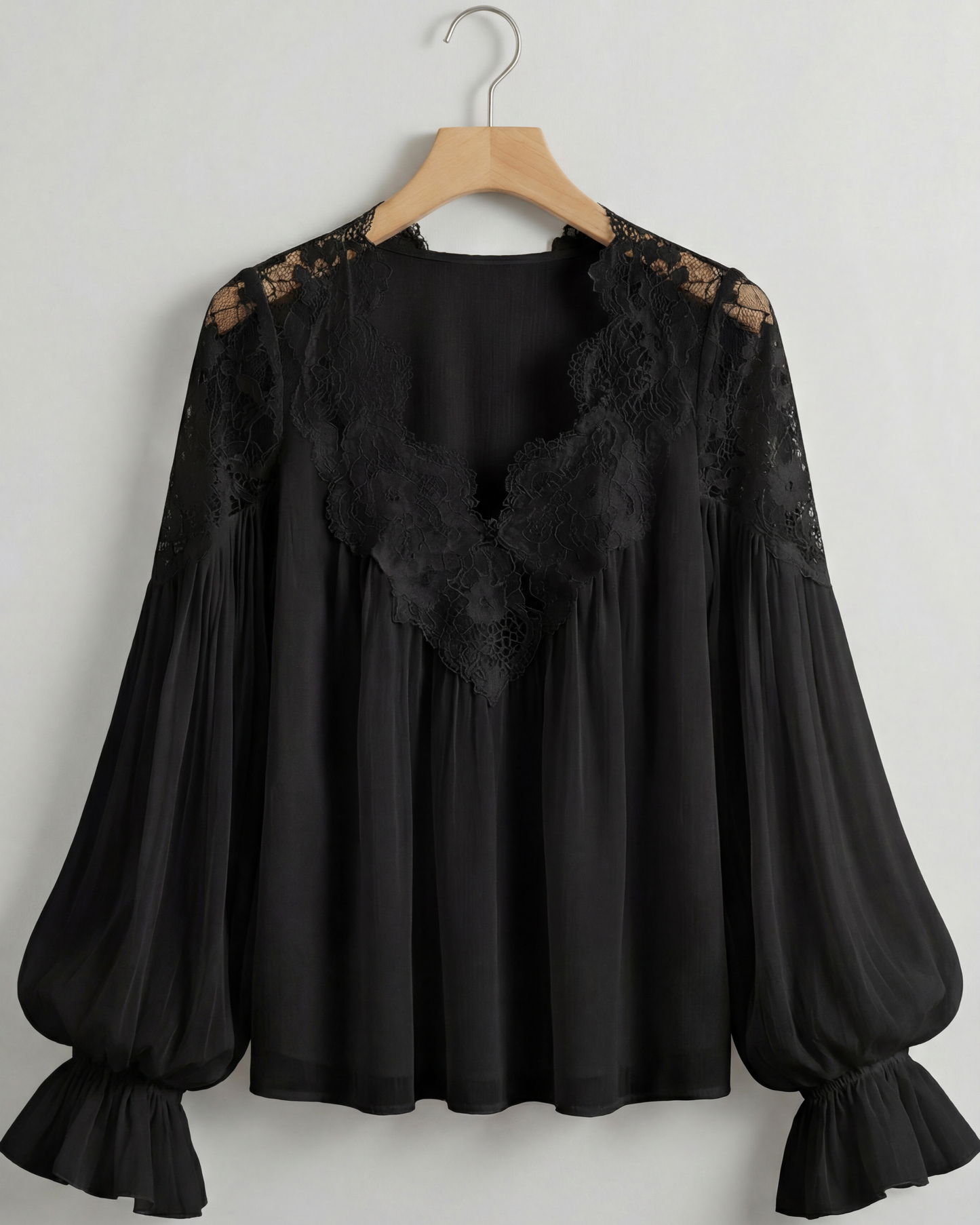 Lace V Neck Blouse - Seldom Seen Styles