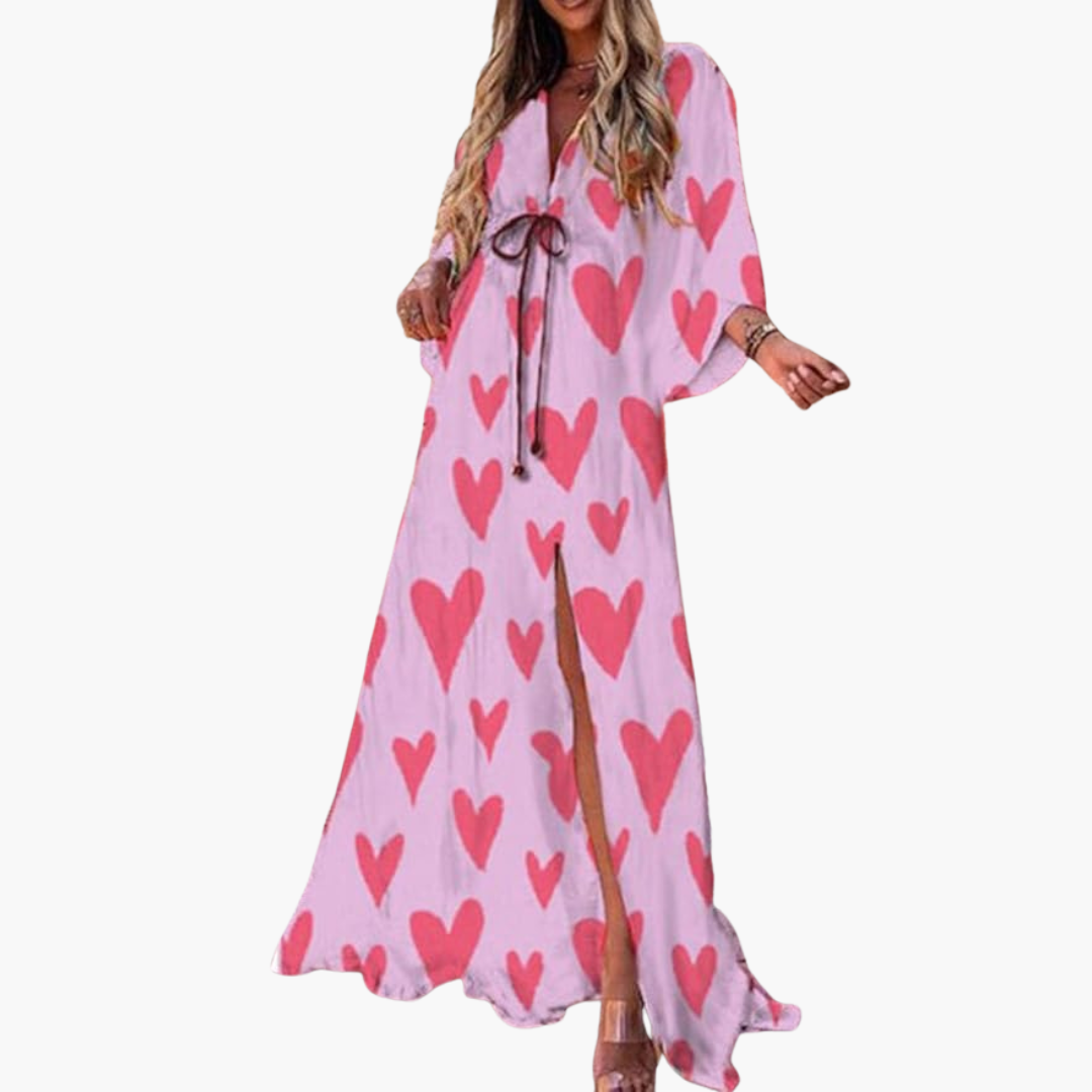 Colorful Summer Dress - Women's Maxi Dress with Floral Print - Seldom Seen Styles