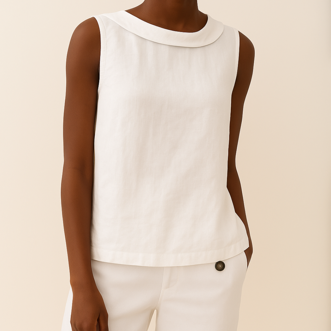 Maria™ | Sleeveless Roll Collar Top - Seldom Seen Styles