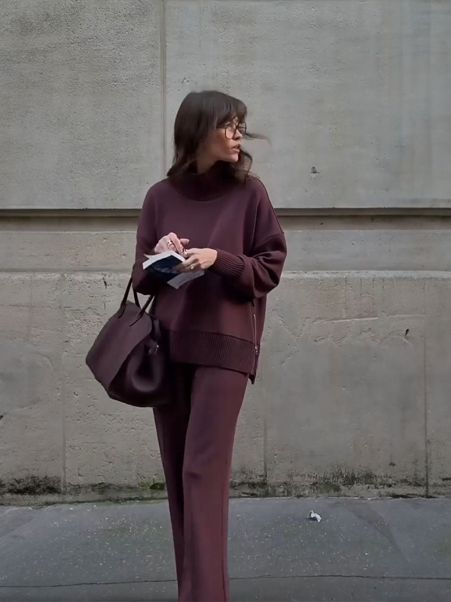 Relaxed Fit Sweatshirt Matching Set - Seldom Seen Styles