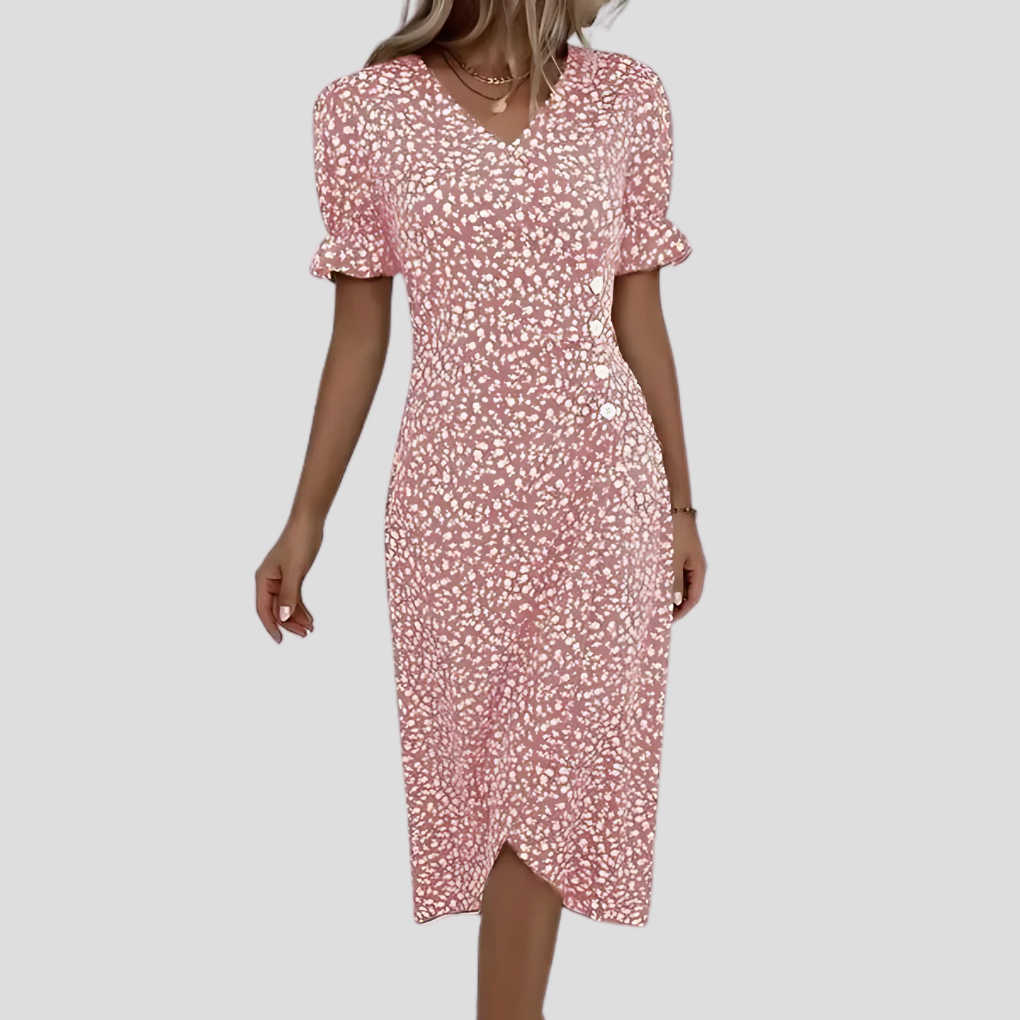 Women’s Elegant Floral Midi Dress - Seldom Seen Styles