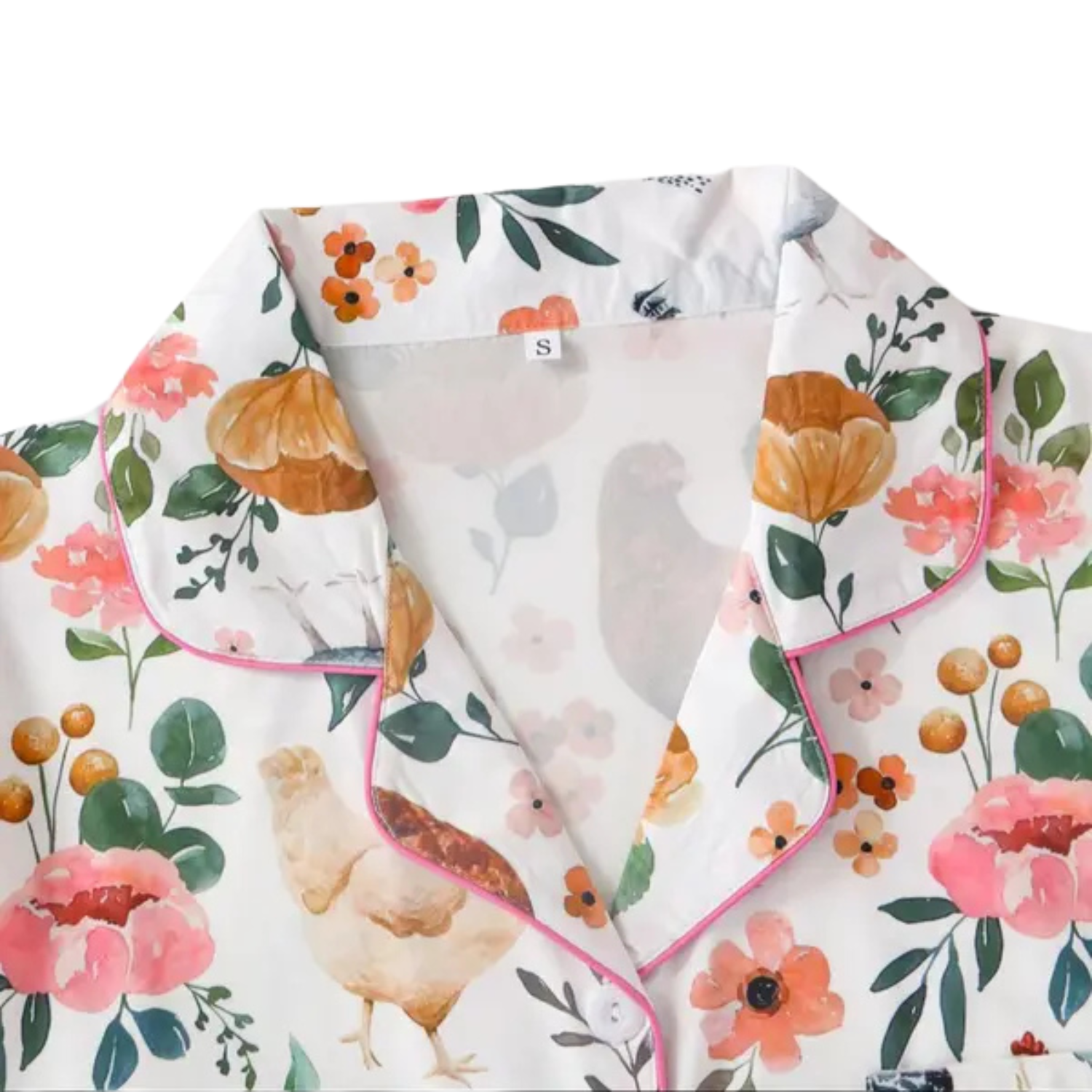 Floral Chicken Women's Pajama Set - Seldom Seen Styles