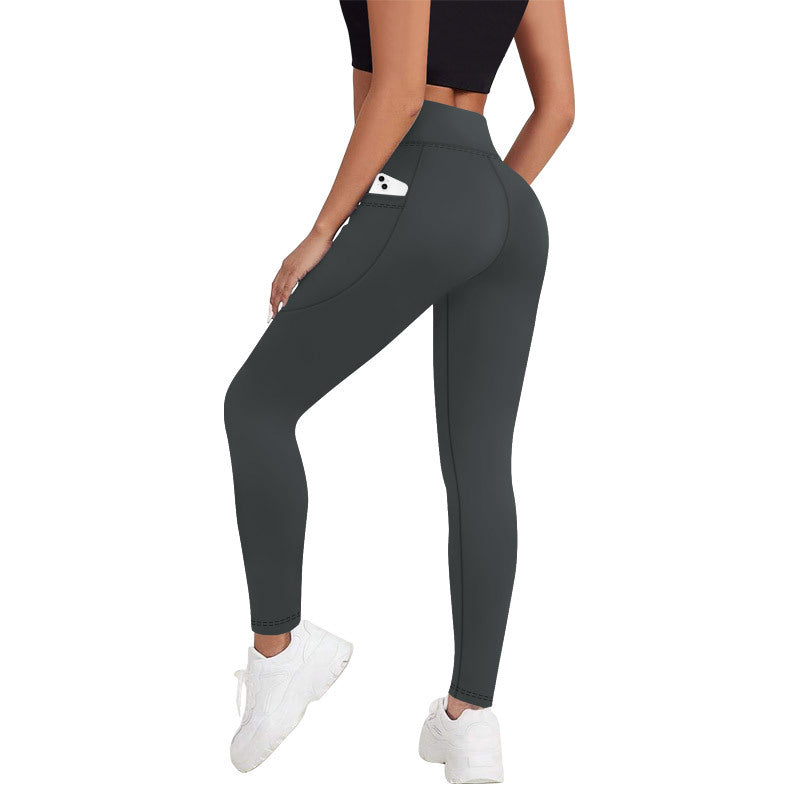 Women's High-Waisted Core Shaping and Hip Lifting Side Pocket Training Super Shaping Leggings - Seldom Seen Styles
