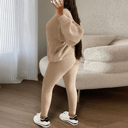 Casual Knitting Suit Trousers  Women's Clothing  Suit  Fashion