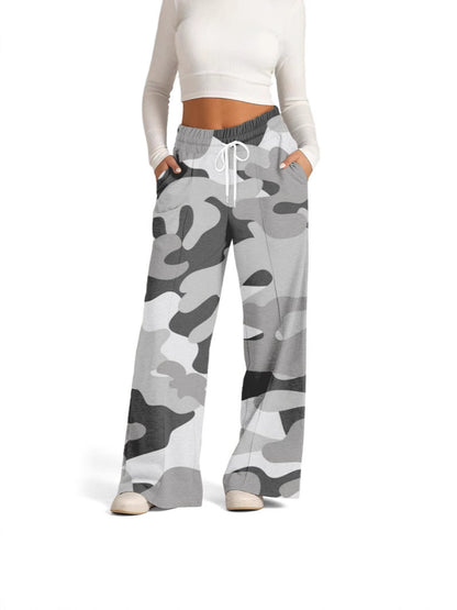 Women's Wide Leg Sweatpants Casual Loose Solid Color Pants Comfy Lounge Joggers Baggy Sweatpants Pockets