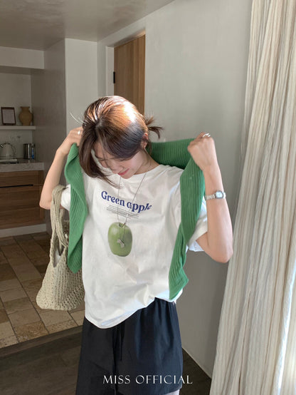 T-shirt imprimé graphique fruits et légumes d'été – T-shirt décontracté grande taille à motif mignon