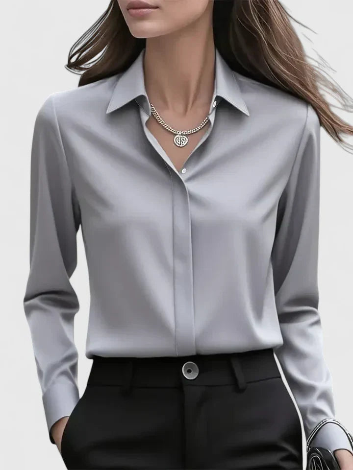 Reese | Women's Elegant Button Down Shirt with Concealed Placket - Seldom Seen Styles