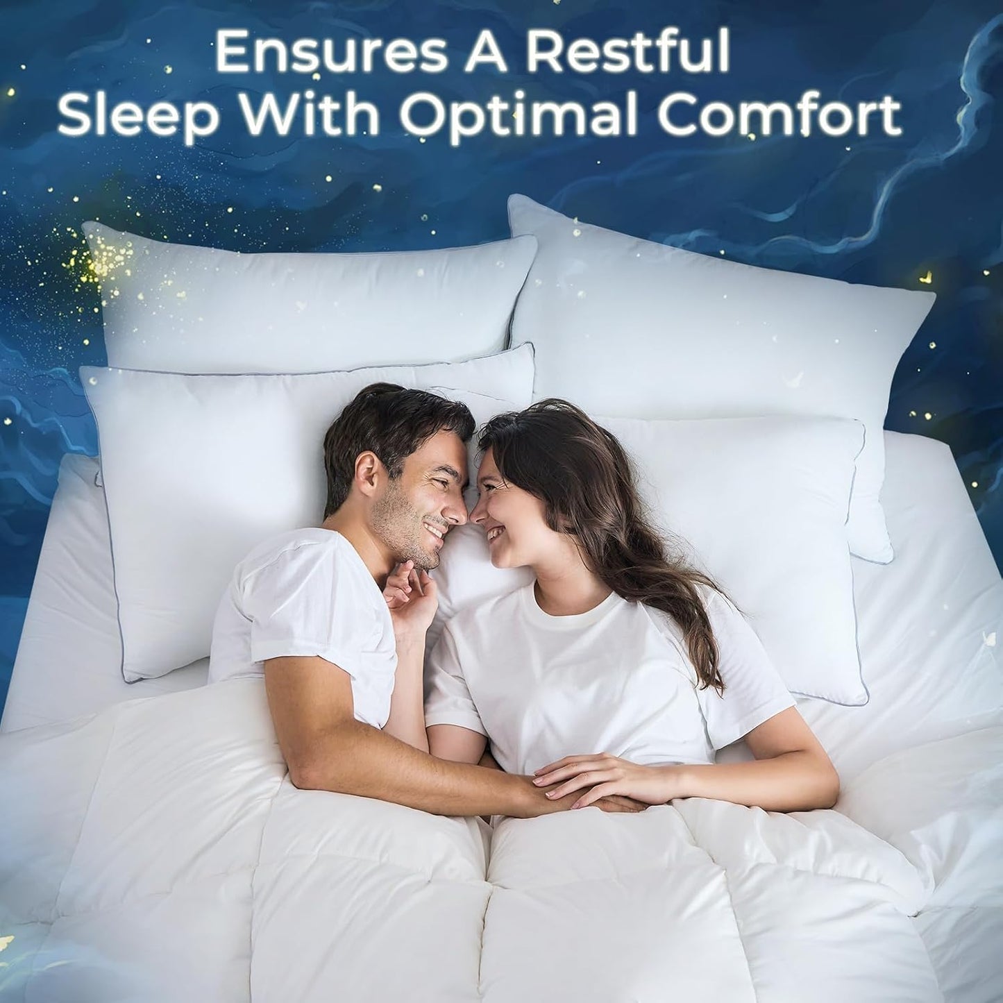 Sasttie Pillows Queen Size Set of 2, Bed Pillows for Side, Back, and Stomach Sleepers - Oeko-Tex Certified Down Alternative Plump Filling - Hotel Quality and Machine Washable, 2 Pack - Seldom Seen Styles