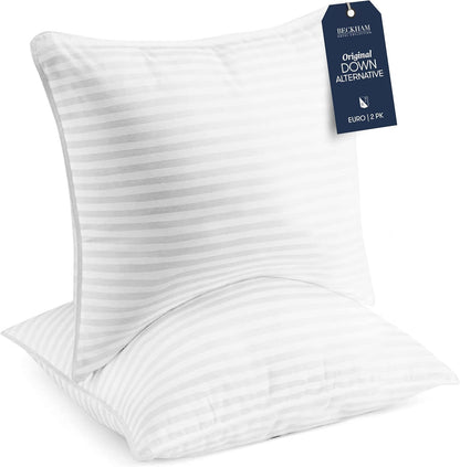 Beckham Hotel Collection Bed Pillows King Size Set of 2 - Down Alternative Pillow for Back, Stomach or Side Sleepers