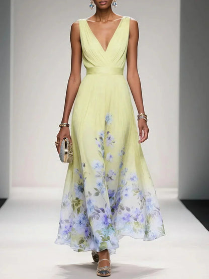Blair | Women Floral Chiffon Summer Maxi Dress
