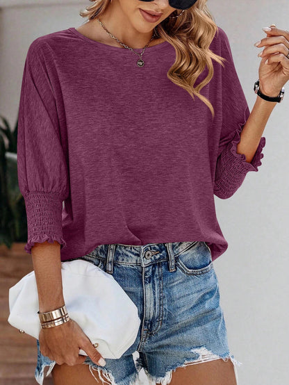 Women's 2025 Fashion Tops 3/4 Sleeve T-Shirts Cute Crewneck Basic Business Tees Blouses Casual Summer Wear Super Soft Breathable Fabric