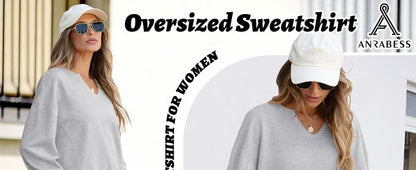 Womens Oversized Sweatshirt V Neck Long Sleeve Tunic Lightweight Pullover 2025 Winter Casual Tops Teen Girl Outfits - Seldom Seen Styles