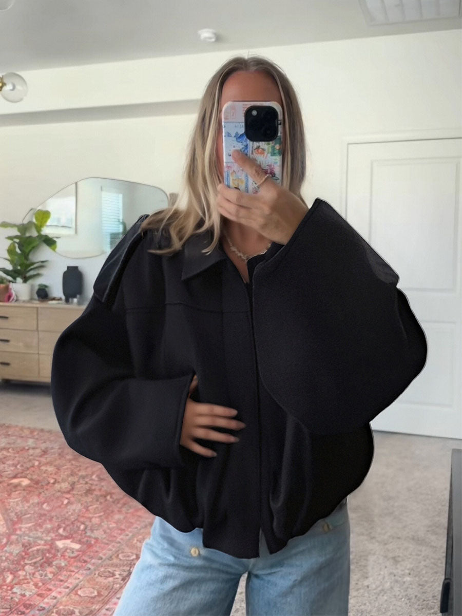 Cozy Touch Oversized Bomber Jacket - Seldom Seen Styles