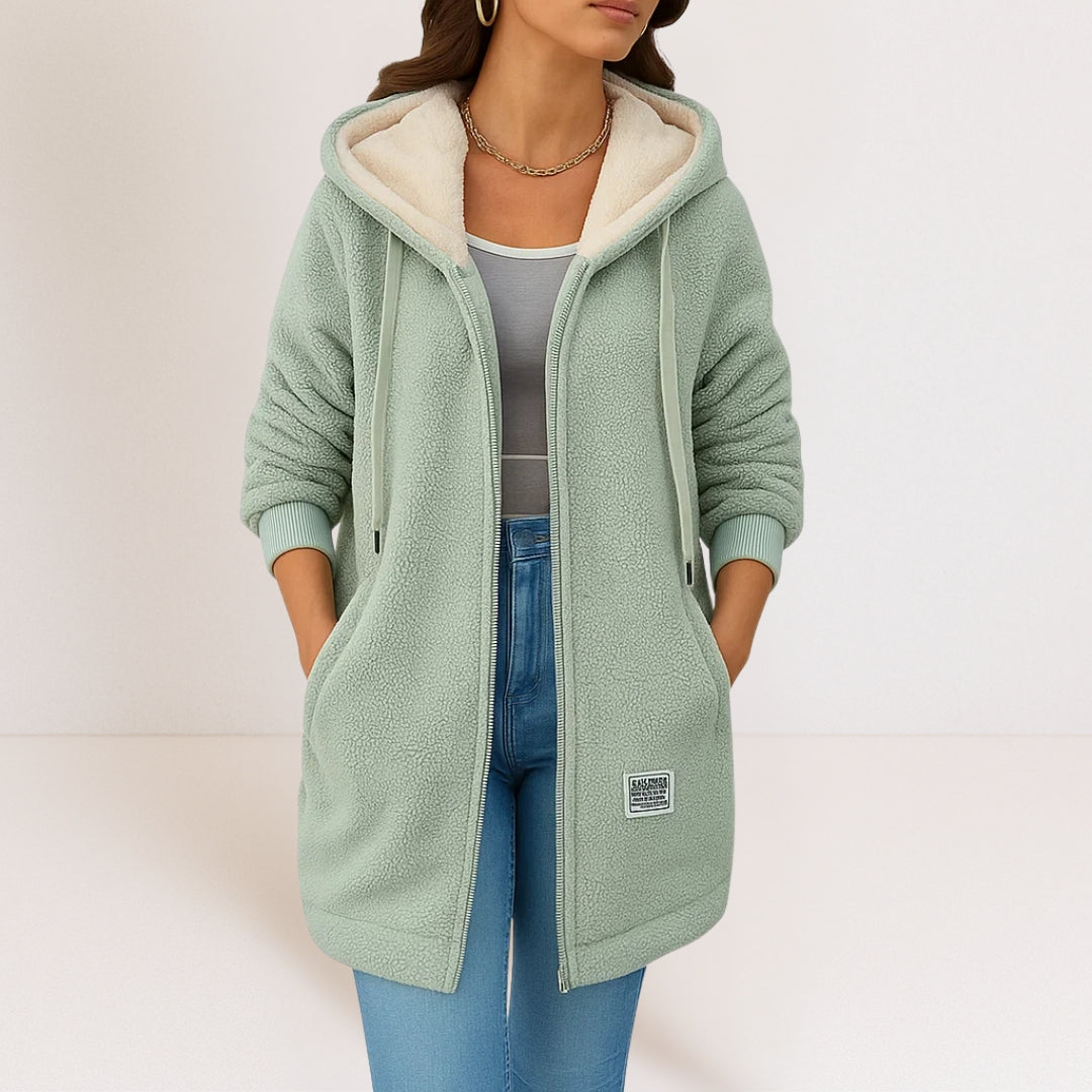 Women's Soft Fleece Hoodie Jacket – Lightweight Warm Zip-Up Coat | S–3XL Plus Size - Seldom Seen Styles