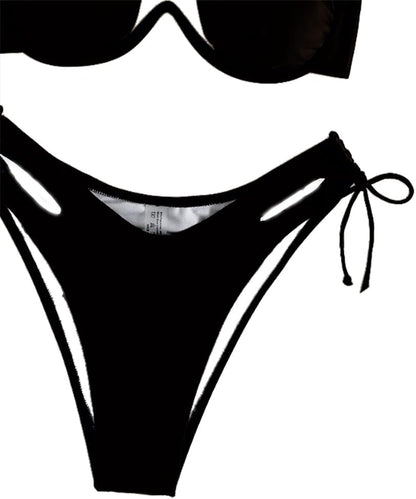 Sexy Bikini for Women Underwire Swimsuits Spaghetti Strap Swimwear Criss Cross Halter Bathing Suit 2 Piece - Seldom Seen Styles