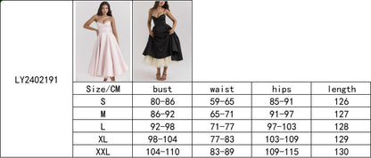 Suspender V Collar Sleeveless Dress Sexy Women's Wear  New  Pettiskirt Long Skirt