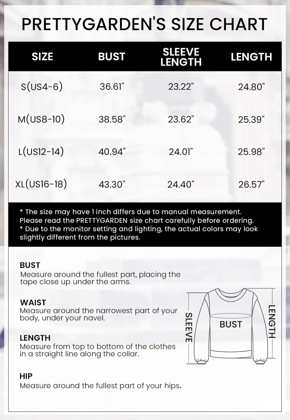 PRETTYGARDEN Women Sweaters Casual Long Lantern Sleeve Crewneck Ribbed Knit Pullover Striped Jumper Tops Blouse