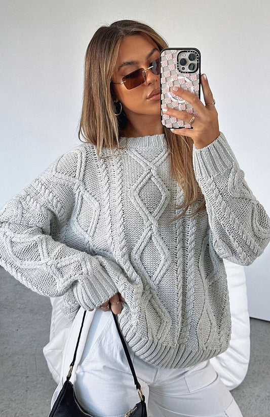 2023Amazon AliExpress Fashionable and Comfortable Silver-Pointed Wool round Neck Long-Sleeved Shirt