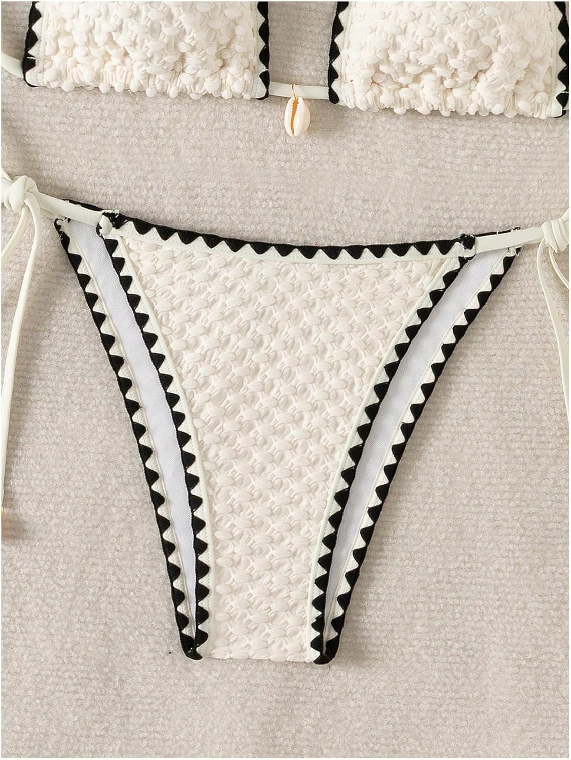 Women's 2 Piece Triangle Beach Bikini Sets Color Block Halter Swimsuit Bathing Suit - Seldom Seen Styles